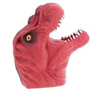 Mikikit Marionnettes Doigt Dinosaure Plastique Tête de Dino Interactif Garçon Fille Rouge pour Jeux Parent-garçon Fille