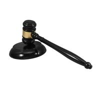 Mikikit Marteau Bois Robuste avec Base pour Juge et Enchères de Tribunal pour Jeu de Rôle et Décoration Familiale