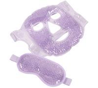Mikikit Masque de Gel Froid pour Yeux et Visage Masque de Sommeil Réutilisable Pack de Froid Relaxant avec Bande Élastique Léger et Portable pour Bureau Maison et Voyage Couleur Aléatoire