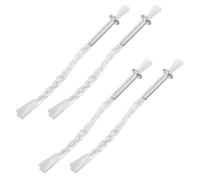Mikikit Mèche de Rechange pour Lampe à Pétrole en Fer et Coton Lot de 4 Mèches pour Brûleur à Accessoires pour Lanterne à Pétrole Utilisation Jardin et Extérieur