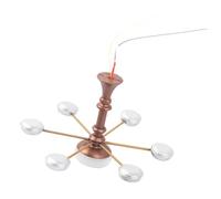 Mikikit Mini Chandelier Décoratif Miniature pour Maison De Poupée Lampe Suspendue pour Salon De Maquette Lumière Chaude Blanc Chaud Lampe Plafond Miniature pour Scène Paysagère Et Décorati