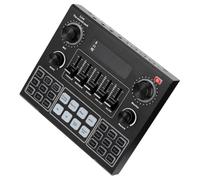 Mikikit Mixeur Audio Portable Batterie 1200ma, Support Double Téléphone Noir Effets Sonores Intégrés, Outil de Modification Voix pour Téléphone et Ordinateur Couleur Aléatoire