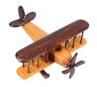 Mikikit Modèle Avion Miniature Décoration Avion Vintage pour Bureau Crèche Jouet Éducatif pour Garçon Fille Unique