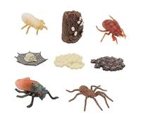 Mikikit Modèle Insectes Éducatif 2 Ensembles Jouets Cognitifs pour Garçon et Filles Cycle de Vie Simulé Apprentissage Scientifique Sécurisés en Plastique