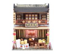 Mikikit Modèle Maison Miniature Chinoise DIY à Assembler Décoration Artisanale Thème Chinois Cadeau Créatif pour Amis et Familles