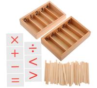 Mikikit Montessori Mathématiques Jouets Éducatifs pour Garçon Fille Boîte de Bâtons de Comptage Spindle Box Outils Ludiques pour Apprendre Calcul Stimule Intérêt Pensée Apprentissage