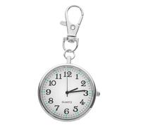 Mikikit Montre Infirmière à Clipser Porte-clés Acier Inoxydable Clair Et Trotteuse Montre De Poche Pratique pour Personnel Médical Suivi des Soins