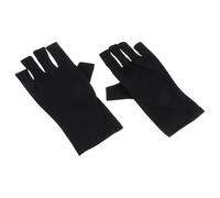 Mikikit Moufles de UV Respirants en Polyester pour en Gel Réduisant le Risque de Déchirure 1 Paire Noire pour Manucure à Domicile Salon
