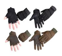 Mikikit Moufles Tactiques Demi-Doigts Chauds en Tissu Doublé Taille M Couleur Verte Respirants et Antichoc pour Cyclisme Randonnée et Sports de Plein Air