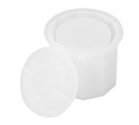 Mikikit Moule Haute Transparence et Grosse Flexibilité en Silicone Cylindrique Blanc pour Boîte de Rangement DIY pour Fabrication Artisanale