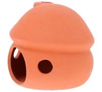 Mikikit Nid D’Oiseau Créatif pour Moineaux et Perroquets, Nichoir en Pot en Céramique, Taille Moyenne, Maison Champignon pour Cage à Oiseaux, Accessoire D’élevage, Adapté aux Petits Oiseaux