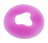 Mikikit Oreiller de Massage du Visage en Silicone Violet, Forme en U Sensation de Fraîcheur et Design à Trou, pour Salon de Beauté ou Bureau
