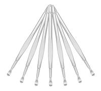 Mikikit -oreilles en Acier Inoxydable 12 Pièces Argenté, Nettoyant pour Cérumen, Outil D’extraction Sécurisé et Antidérapant, pour Nettoyage Quotidien des Oreilles en Famille