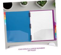 Mikikit Organisateur de Documents à Compartiments avec Anneaux Dossier Classeur et Portable Pochette File Folder pour Bureau École et Voyage Chemise de Rangement Administrative Élégante