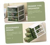 Mikikit Organisateur de Maquillage Tiroir Plastique Multi Usage Boîte de Rangement Bureau Cosmétique avec Couches Stockage et pour Maison et Bureau