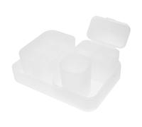 Mikikit Organisateur Vernis Ongles 5 Pièces Boîte Rangement Transparent Compact Porte-brosse à Ongles Porte-stylo Cosmétique Pour Bureau Salle De Bain