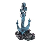 Mikikit Ornement D'aquarium en Résine, Décoration Créative Ancre de Bateau, Accessoire de Paysage pour Aquarium, Abri à Poissons, Décoration Intérieure Chic, Décor D'épave Marine, 1 Pièce