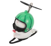 Mikikit Ornement de Vélo en Résine Chat Hélice, Décoration Amusante pour Guidon de Moto, Accessoire Léger et Résistant, pour Scooter et Vtt, Déco Originale pour Balade