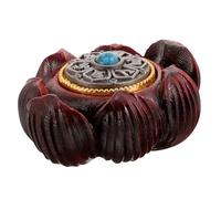 Mikikit Ornement Lotus Bois Sculpté Décor de Table Élégant Bois de Santal Statue Artisanale pour Exercices de Main être Accessoire de Collection Unique