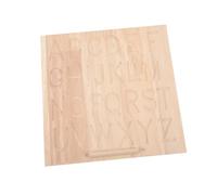 Mikikit Outil D’écriture en Bois Montessori pour Tout-Petits, Planche à Tracer L’Alphabet, 1 Stylo Inclus, Tableau Pédagogique Éducatif pour Apprentissage Manuscrit Et Motricité Fine