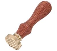 Mikikit Outil de Pressage Fard à Paupières avec Tampon Séparé Sceau Relief Manche Bois Amovible Accessoire Maquillage DIY pour Fixation et Réparation