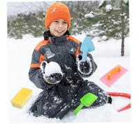 Mikikit Outils de Jeu Neige pour Garçon Fille Pelle Souple Petite Construction de Briques de Neige et Extérieur Sûr et Facile à Nettoyer Couleur Aléatoire Couleur Aléatoire