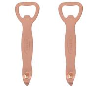 Mikikit Ouvre-bouteille Inox 304 Rose Doré Lot 2 Pièces Multifonction Manuel Compact Portable pour Bière et Canettes, Ouvre-boîte Réutilisable Antidérapant Voyage Fête Extérieure