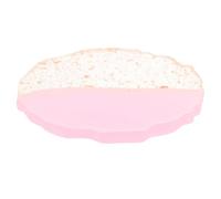 Mikikit Palette de Manucure Résine Rose avec Bord Doré Plateau de Présentation et Mélange pour Gel Polish Plates Accessoire Compact pour Artistes Ongles Professionnels et Débutants