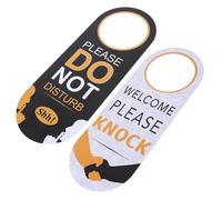 Mikikit Panneau de Porte « Ne Pas Déranger » en PVC 2 Pièces Crochet Adhésif Double Face, pour Hôtels, Espaces Repos et Salles de Réunion