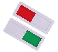 Mikikit Panneaux Indicateurs Coulissants Indicateur de Statut Lot de 2 en Acrylique Rouge et Vert Design Pratique pour Bureaux et Cabinets pour Porte