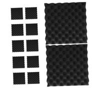 Mikikit Panneaux Insonorisants en Polystyrène Ignifugé 12 Pièces 30x30 Cm, Mousse Acoustique Ondulée Absorbant Bruit, Isolation Phonique pour Studio D’enregistrement et Home Cinéma