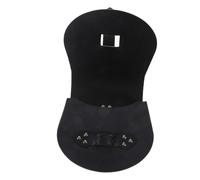 Mikikit Paquet Banane Renaissance Viking En Simili Cuir Noir, Grand Porte-monnaie Ceinture Médiéval Pour Cosplay Fête Halloween, Accessoire Rétro Décoratif Taille Selle