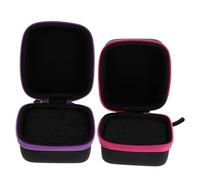 Mikikit Paquet De Rangement pour Huiles Essentielles 7-8 Compartiments 5ml Pochette Eva Résistante Aux Chocs Portable pour Voyage Fermeture Éclair Violette Et Rose Fuchsia