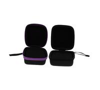 Mikikit Paquet de Voyage Antichocs pour Bouteilles D'huile Essentielle 7 Compartiments en PU Lanière et Séparateur Souple, Lot de 2 pour Rangement Pratique