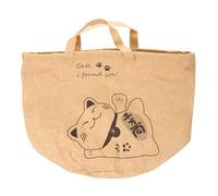 Mikikit Paquet Finition Soignée et Résistante pour Chat de Transport en Papier Kraft Léger Double Pliage, pour Sorties en Plein Air et Balades