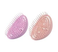 Mikikit Peigne à Cheveux de Massage Double Lot 2 Pièces Brosse Démêlante ABS Souple Peigne Lissant Portable pour Cuir Chevelu Sensible Nettoyage Profond et Stimulation Circulation