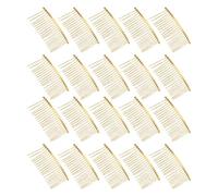 Mikikit Peignes à Cheveux Métalliques Dorés 20 Dents Lot de 20pcs Accessoires Capillaires pour Coiffures Élégantes et Occasions Spéciales