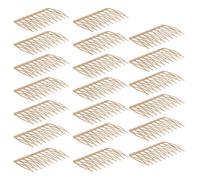 Mikikit Peignes Latéraux en Métal Doré 20 Pcs, Accessoires Peigne à Cheveux 10 Dents 40x50 Mm, Mini Chignon Épingle à Cheveux pour Femmes et Filles, Barrettes Décoratives pour Coiffure