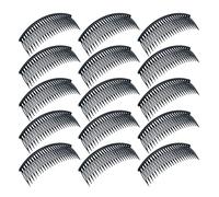 Mikikit Peignes Latéraux en Plastique Noir 12 CM 24 Dents - Lot de 48 Pièces - Accessoires Coiffure DIY pour Cheveux Épais Peigne Fin pour Chignon et Modelage des Mèches