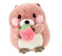 Mikikit Peluche Marmotte Douce Animal Peluche Confortable et Naturel pour Garçon Fille Coussin Décoratif Apaisant Danniversaire Garçon Fille