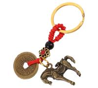 Mikikit Pendentif de Voiture en Laiton Or Facile à Suspendre pour Décoration de Rétroviseur Offrant Protection et Charme Feng Shui pour Voiture