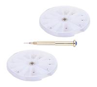 Mikikit Perceuse Manuelle pour Ongles en Alliage Légère et Portable avec 2 Boîtes de Breloques Suspendues pour Décoration D'ongles, Outil de Perçage pour Nail Art Couleur Aléatoire