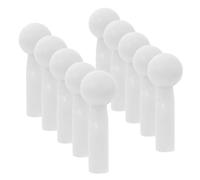 Mikikit Perles de Queue de Parapluie et Prolongation de Durée en Plastique Blanc 10pcs pour Réparation Facile Grip Ergonomique Accessoires pour Parapluies Garçon et Filles et Adultes