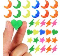 Mikikit Perles Décoratives pour Rayons de Vélo Garçon et Filles en Plastique, Formes Étoile et Lune, Ajoutent du Plaisir Son la Balade Plusieurs Styles