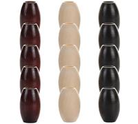 Mikikit Perles Ovales Lisse sans Bavures en Bois Naturel Lot de 30 pour Fabrication de Bracelets pour Créations Artisanales et Guirlandes en Bois