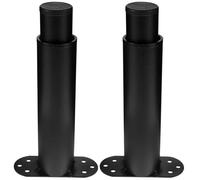 Mikikit Pieds De Lit Réglables en Acier 15-27 Cm Kit De Renforcement Vis Et Coussin Eva Stabilisateurs pour Cadres De Lit Universels Lot De 2 Pièces pour Et Meubles Polyvalents