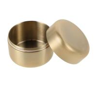 Mikikit Pilulier en Acier Inoxydable Grand Format Boîte à Remède Hermétique et Étanche Mini Pilulier Portable Doré Mat pour Voyages Randonnée et Rangement Quotidien