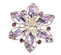 Mikikit Pince à Cheveux Décorative Fleurée Avec Strass Pour Femmes Et Jeunes Filles Maintient Les Cheveux Place