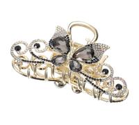 Mikikit Pince à Cheveux Large Décorative avec Strass Pince Crabe Solide et Légère Accessoire Cheveux Élégant pour Différents Types et Longueurs Maintien Antidérapant pour Coiffures Chics