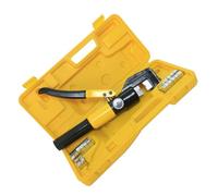 Mikikit Pince à Sertir Hydraulique Tonnes pour Cosse Batterie Outil de Sertissage Manuel Haute Résistance avec Coffret Portable Jaune pour Câbles Aluminium et Cuivre